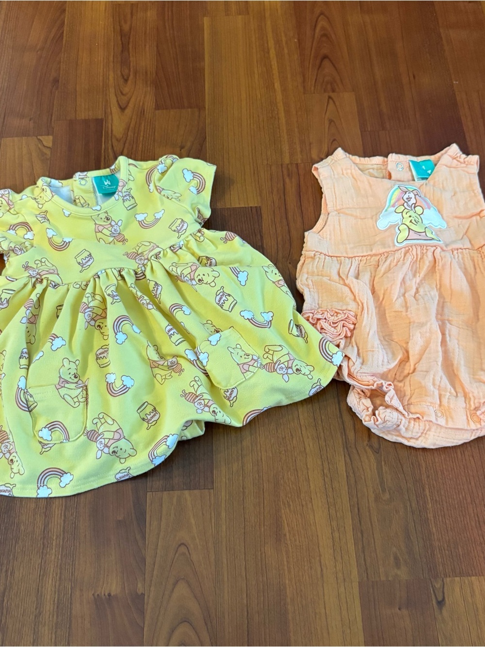 Disney Baby Yellow Winnie-the-Pooh Dress and Peach Bubble - Baby Clothing